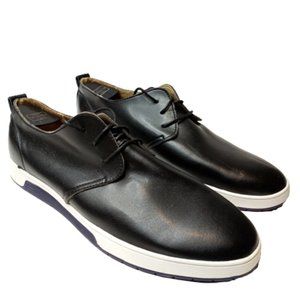 MERKMAK Black faux Leather Lace up loafer Shoes